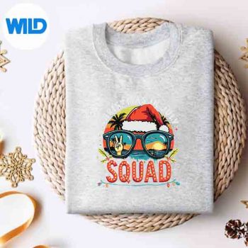 SantaSummerReindeersChristmasInJulySquadsweater
