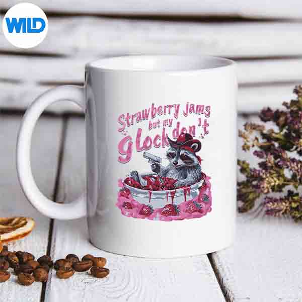 StrawberryJamsButMyDontRaccoonmug