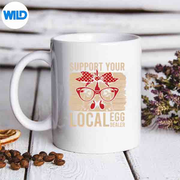 SupportYourLocalEggDealerRetroChickenFarmermug