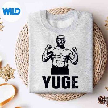 YugeMuscularFlexTrumpPatrioticVintageWorkoutGymsweater