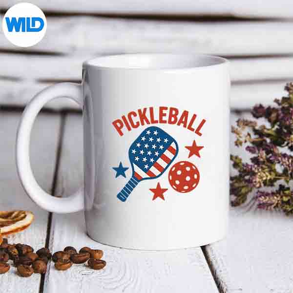 AmericanPickleballRedWhiteAndBluePatrioticmug