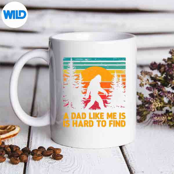 Bigfoot Dad Sasquatch Dad Fathers Day Vector Design 7 BigfootDadSasquatchDadFathersDaymug