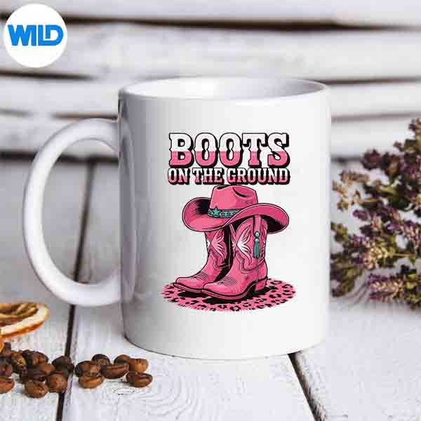 BootsOnTheGroundCountryCowWesternCowgirlLinedancemug