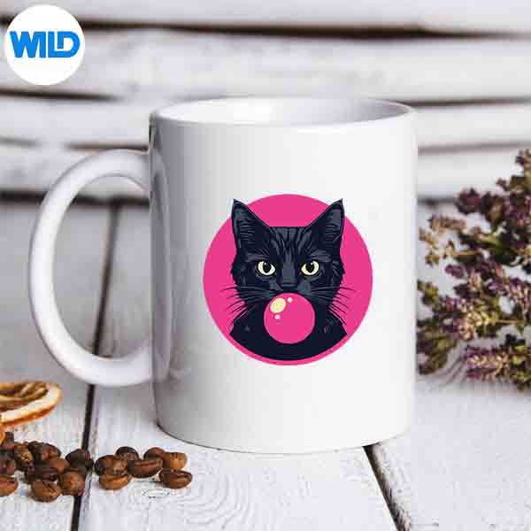 Cat Bubble Bubblegum Vintage Vector Design 7 CatBubbleBubblegumVintagemug