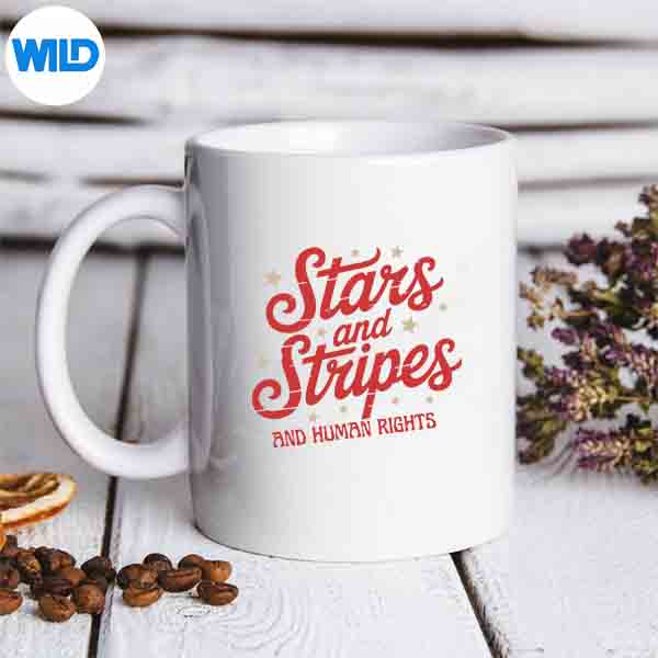 CuteStarsAndStripesAndHumanRights4thOfJulymug