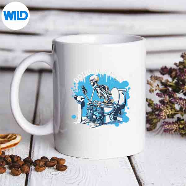 DoingDadShitSkeletonToiletFathersDaymug