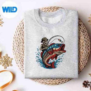FishingPatrioticJuly4thRedWhiteAndReelUsaFishermansweater