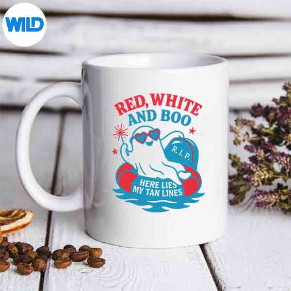 SummerweenRedWhiteAndBoo4thOfJulyMatchingmug