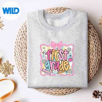 Back To School Hello First Grade Team 1st Grade Girl Digital Download 4 BackToSchoolHelloFirstGradeTeam1stGradeGirlsweater