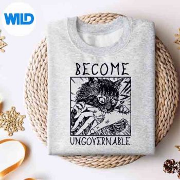 BecomeUngovernableBlackCatBitingHandFunnysweater