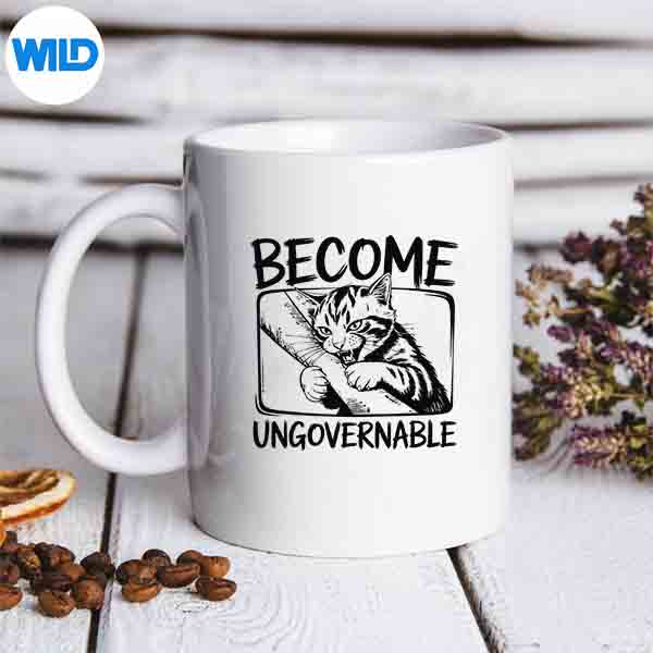 Become Ungovernable Black Cat Biting Hand Meme Retro Silhouette SVG PNG 6 BecomeUngovernableBlackCatBitingHandMemeRetromug