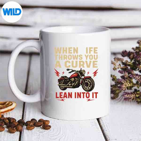 BikerWhenLifeThrowsYouACurveMotorcyclemug