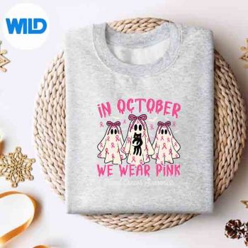 Breast Cancer Awareness Halloween In October We Wear Pink Silhouette SVG PNG 4 BreastCancerAwarenessHalloweenInOctoberWeWearPinksweater