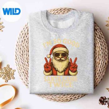 ChristmasImSoGoodSantaCameTwiceCouplesUglysweater