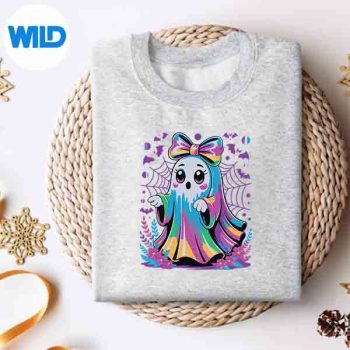 Coquette Bow Cute Ghost Halloween Girly SVG PNG Cut File 4 CoquetteBowCuteGhostHalloweenGirlysweater