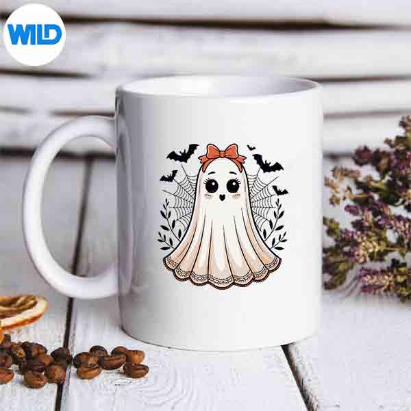 Coquette Lace Ghost Halloween Girls Spooky Season Design for Cricut 6 CoquetteLaceGhostHalloweenGirlsSpookySeasonmug