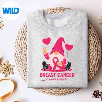 CutePinkGnomeForBreastCancerAwarenessMonthsweater