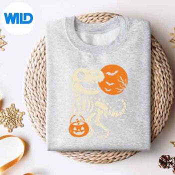 DinosaurSkeletonHalloweenRexTricksweater