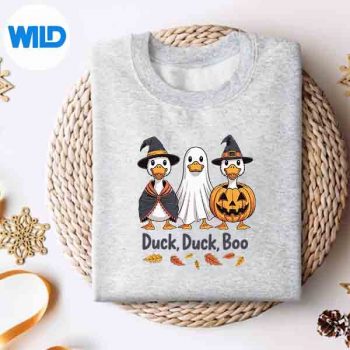 Duck Duck Boo Halloween Costume Duck Retro Digital Design 4 DuckDuckBooHalloweenCostumeDuckRetrosweater