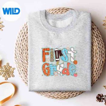 First 1st Grade Baseball Basketball Football Sports SVG PNG Cut File 4 First1stGradeBaseballBasketballFootballSportssweater