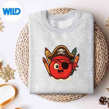 FirstDayBackToSchoolApplePirateGirlssweater