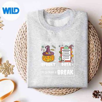 FirstSpookyThenDataImEarningABreakTeacherHalloweensweater