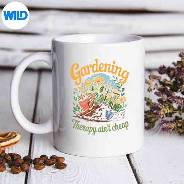Gardening Therapy Aint Cheap Vintage SVG PNG Digital Design 6 GardeningTherapyAintCheapVintagemug