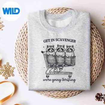GetInScavengerWereGoingThriftingRaccoonsweater