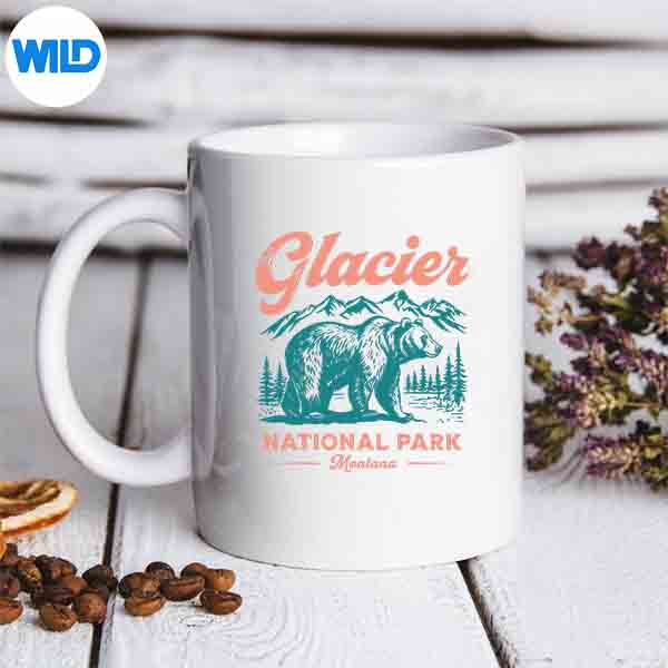 Glacier National Park Retro Vintage SVG Cut File 7 GlacierNationalParkRetroVintagemug