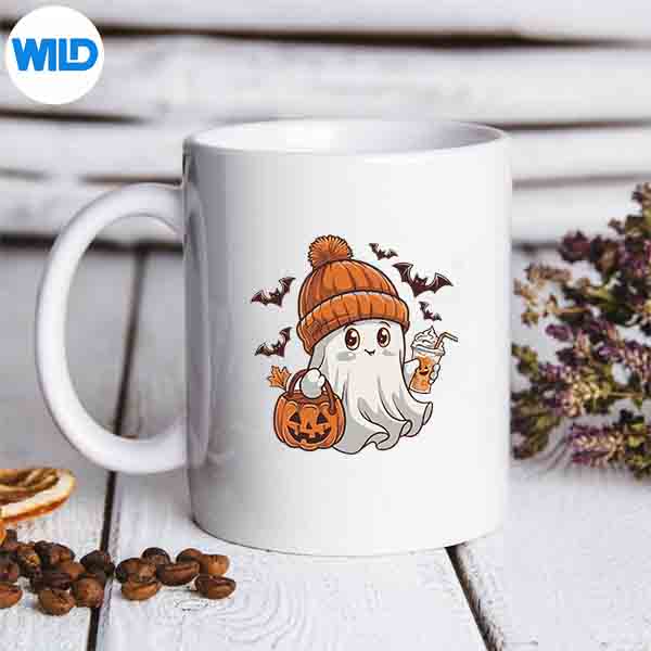 HalloweenBooIceCoffeeSpookyGhostMomGirlsCutemug