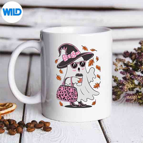 HalloweenBooIceCoffeeSpookyGhostMomGirlsFunnymug