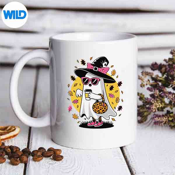 HalloweenBooIceCoffeeSpookyGhostMomGirlsRetromug