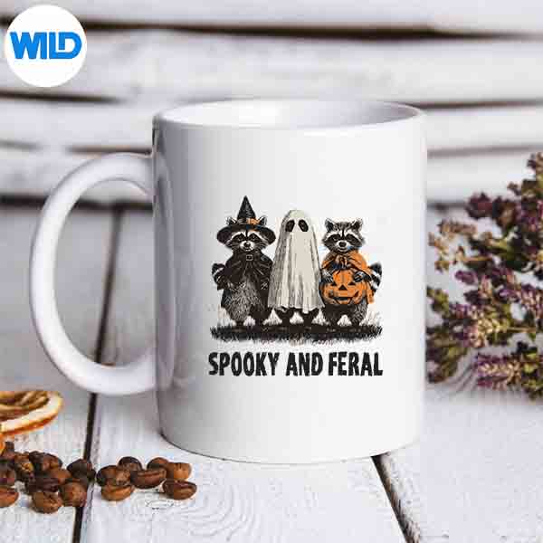 Halloween Raccoon Meme Costume Spooky And Feral Silhouette SVG PNG 7 HalloweenRaccoonMemeCostumeSpookyAndFeralmug