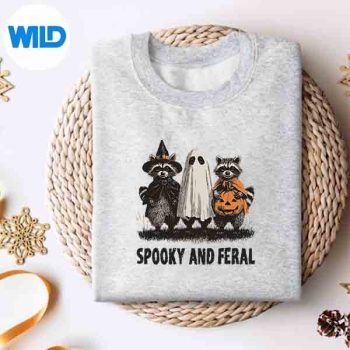 Halloween Raccoon Meme Costume Spooky And Feral Silhouette SVG PNG 4 HalloweenRaccoonMemeCostumeSpookyAndFeralsweater