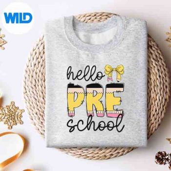 Hello Prek Preschool Back To School First Day Teacher SVG Cut File 4 HelloPrekPreschoolBackToSchoolFirstDayTeachersweater