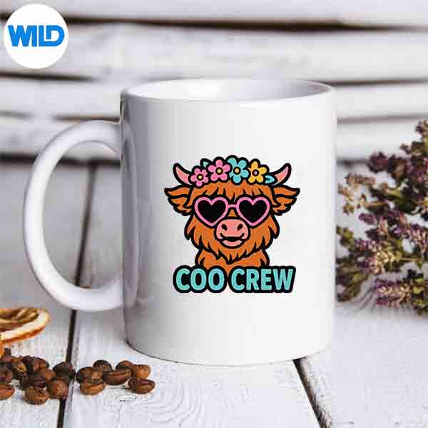 Highland Cow Coo Crew Pastel Cottagecore Cartoon Calf Artful Vector Design 6 HighlandCowCooCrewPastelCottagecoreCartoonCalfArtfulmug
