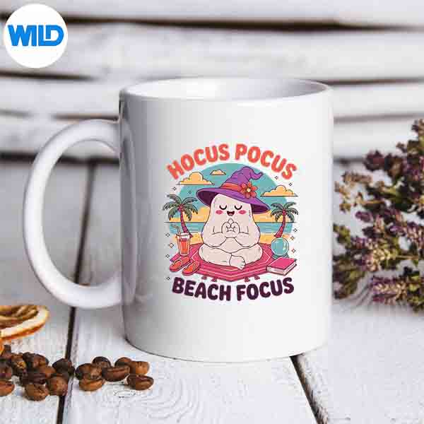 Hocus Pocus Beach Focus Chill Vibes Relaxation Summerween Vector Design 6
