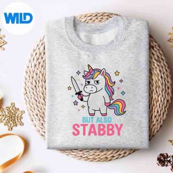 I Feel Magical But Also Stabby Unicorn Cute Vector Design 4 IFeelMagicalButAlsoStabbyUnicornCutesweater