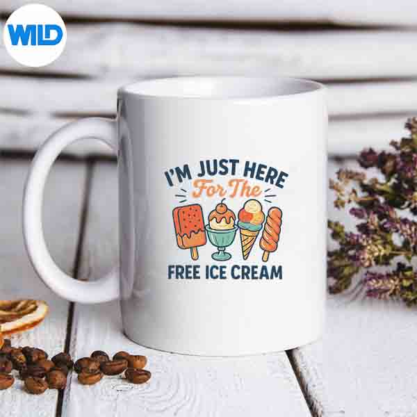 Im Just Here For The Free Ice Cream Family Cruise SVG Cut File 6 ImJustHereForTheFreeIceCreamFamilyCruisemug