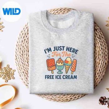 Im Just Here For The Free Ice Cream Family Cruise SVG Cut File 4 ImJustHereForTheFreeIceCreamFamilyCruisesweater