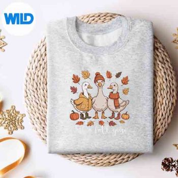 Just A Fall Goose Autumn Pumpkin Leaves Cozy Weather Design for Cricut 4 JustAFallGooseAutumnPumpkinLeavesCozyWeathersweater