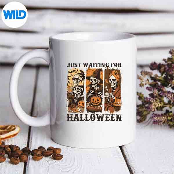 JustWaitingForHalloweenSkeletonSummerFallCoffeemug