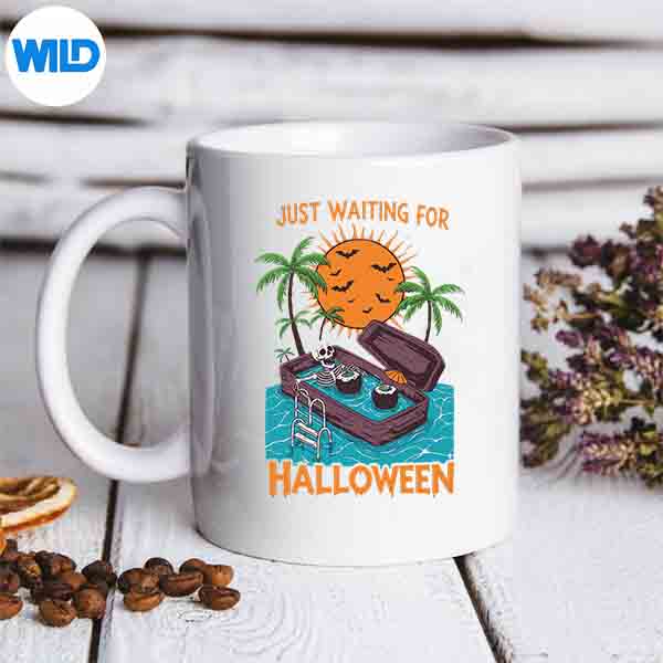 Just Waiting For Halloween Summer Skeleton Beach 2025 SVG PNG Download 6 JustWaitingForHalloweenSummerSkeletonBeach2025mug