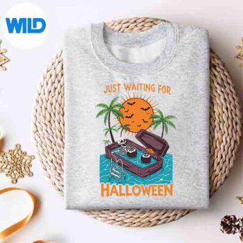 Just Waiting For Halloween Summer Skeleton Beach 2025 SVG PNG Download 4 JustWaitingForHalloweenSummerSkeletonBeach2025sweater