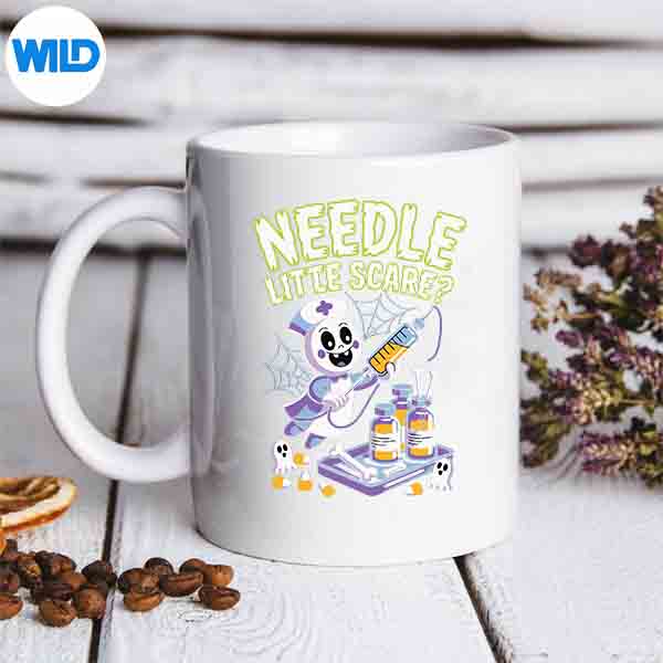 Needle Little Scare Cute Halloween Nurse Ghost Art SVG PNG 6 NeedleLittleScareCuteHalloweenNurseGhostArtmug