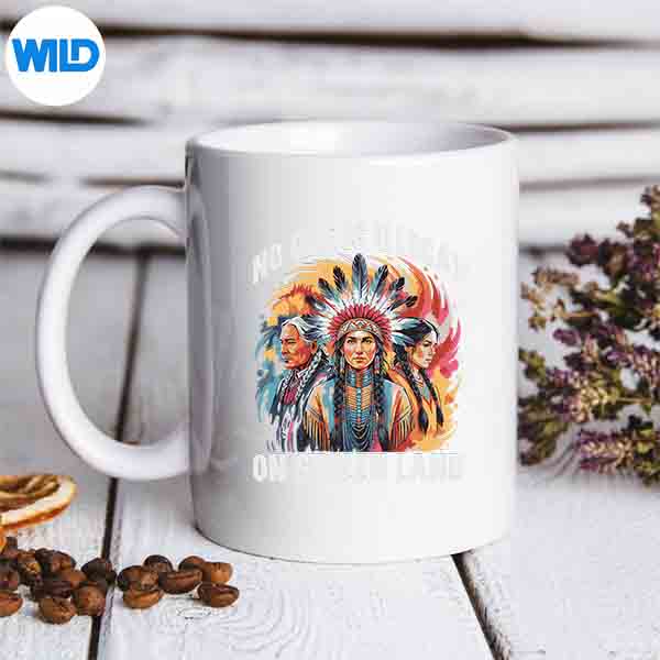 NoOneIsIllegalOnStolenLandNativeAmericansmug