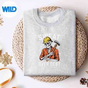 Over Debt Worker Skeleton Motivational Halloween Digital Design 4 OverDebtWorkerSkeletonMotivationalHalloweensweater