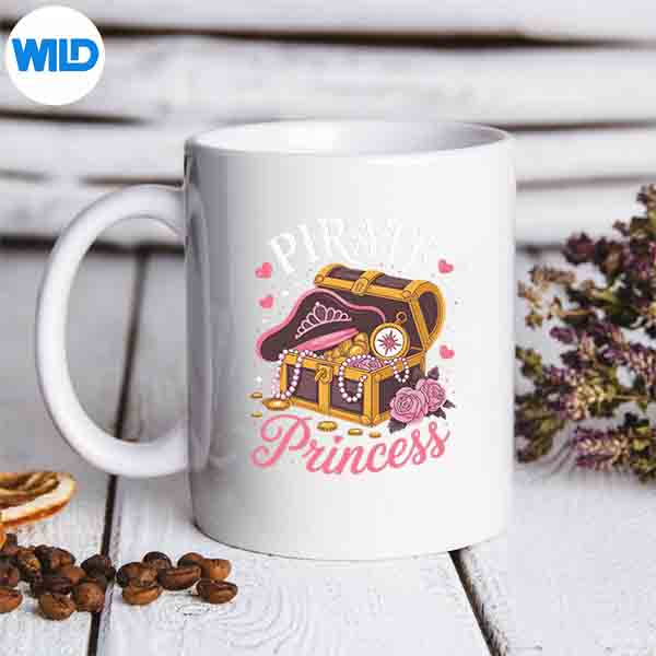 PiratePrincessCoquetteBowHalloweenCostumeGirlsRetromug