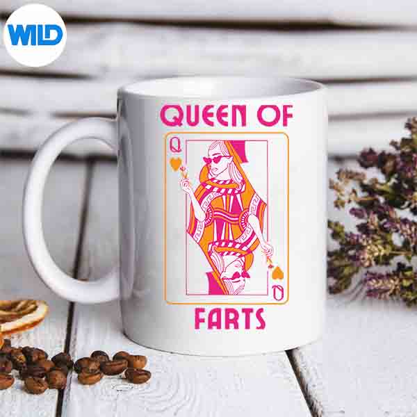 QueenOfFartsEmbarrassingJokeAdultHumormug