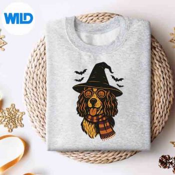 Retro English Springer Spaniel Dog Halloween Spooky Season Design for Cricut 4 RetroEnglishSpringerSpanielDogHalloweenSpookySeasonsweater